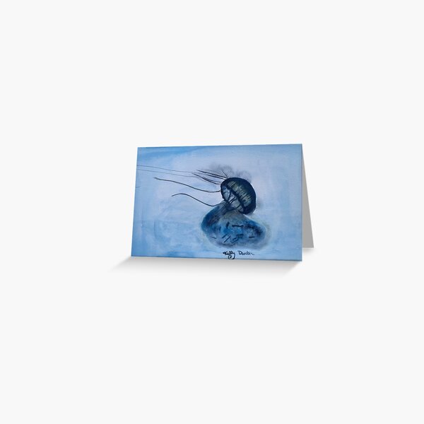 Jellyfish watercolor painting by Kelly Danton Greeting Card