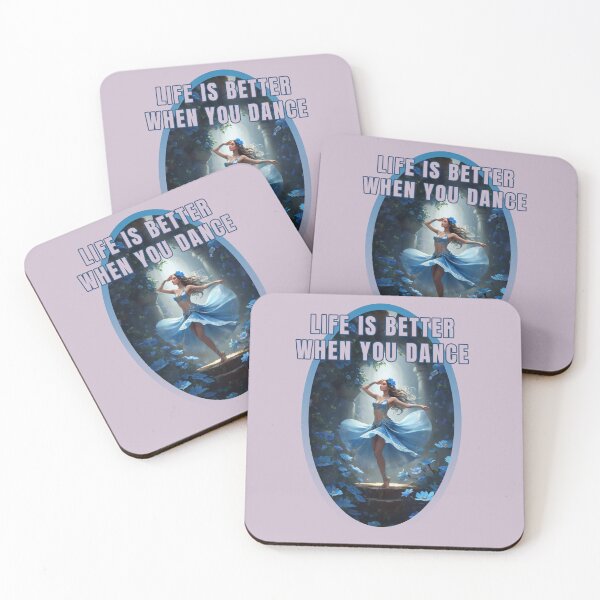 Item preview, Life is better when you dance, blue little flowers dancers designed and sold by La Loca.