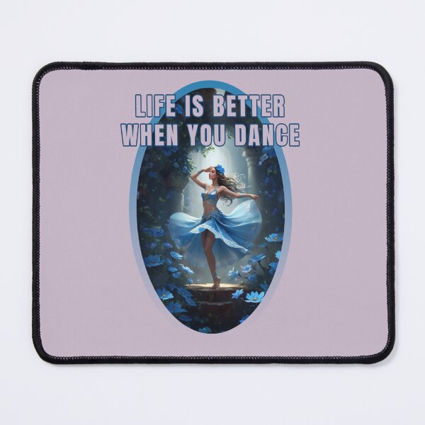 Item preview, Life is better when you dance, blue little flowers dancers designed and sold by La Loca.