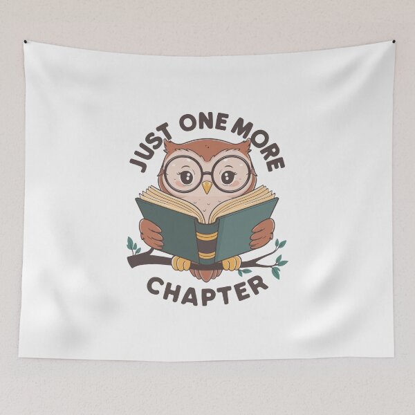 Item preview, Just one more chapter Bookworm Owl designed and sold by HandicraftArt.