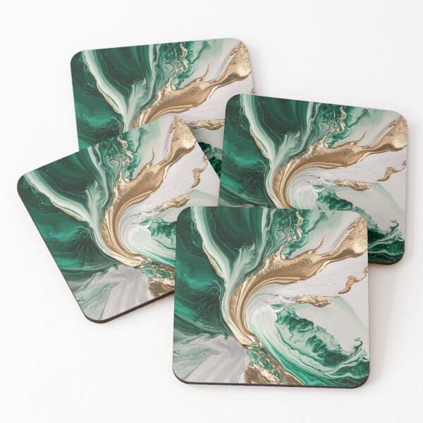 Item preview, Green And Gold Marble Wall Art Prints, Abstract Wall Art designed and sold by BajoTShop.