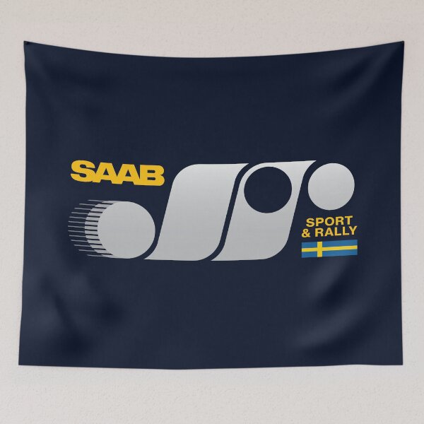Item preview, SAAB Sport & Rally Retro Logo designed and sold by blackdogshop.