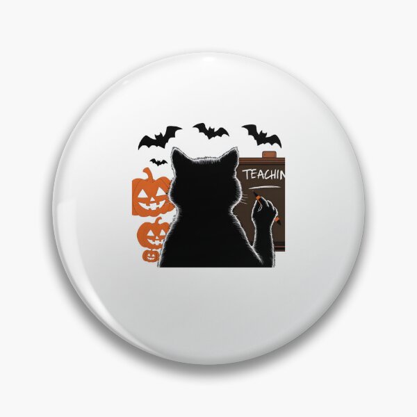 Item preview, Black Cat Teacher Halloween Teaching Pumpkins and Bats designed and sold by clothesy7.