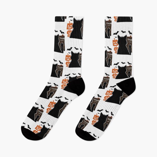 Item preview, Black Cat Teacher Halloween Teaching Pumpkins and Bats designed and sold by clothesy7.