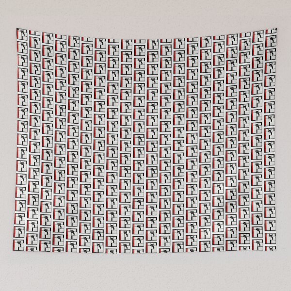 Item preview, Moderne Cat black white red designed and sold by Cotton-station.