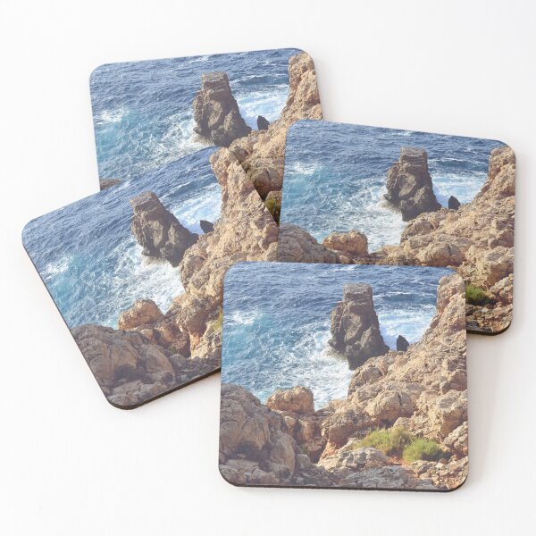 Item preview, Scenic Rocky Coast in Menorca - Balearic Islands Landscape Photography designed and sold by CarolinaReina.