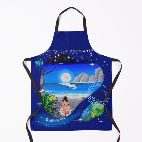Item preview, Go with the flow - imaginary beach full moon evening designed and sold by GabiVitryArt.