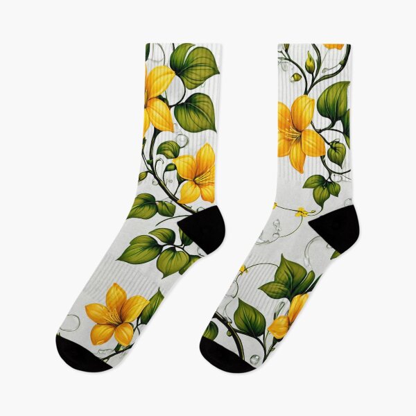 Item preview, Leaf Vine With Yellow Flowers Design designed and sold by Bunmigraphics .