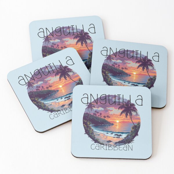 Item preview, Anguilla - Caribbean (with Black Lettering) designed and sold by VelvetRoom.