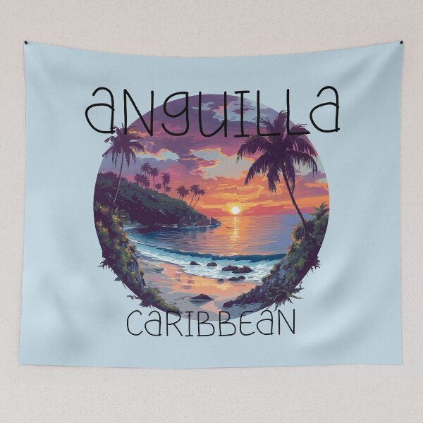 Item preview, Anguilla - Caribbean (with Black Lettering) designed and sold by VelvetRoom.