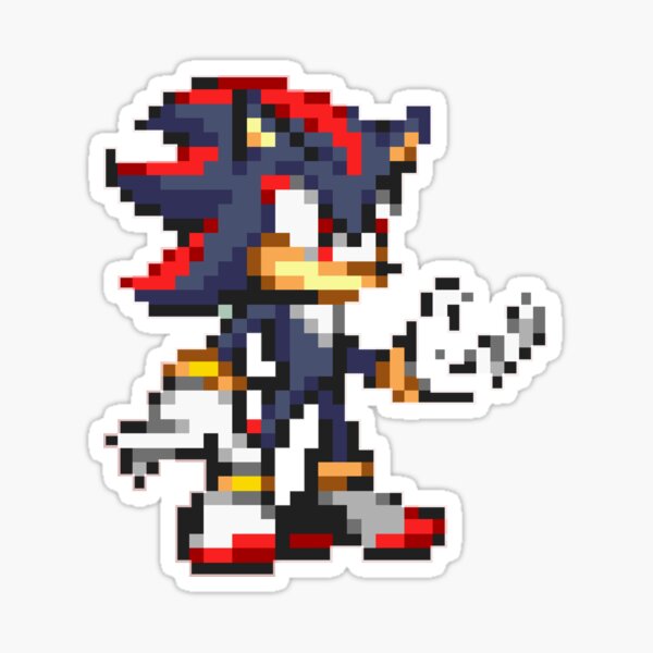 Item preview, pixel art 16bit sonic Shadow the Hedgehog designed and sold by ArtPixelDesign.