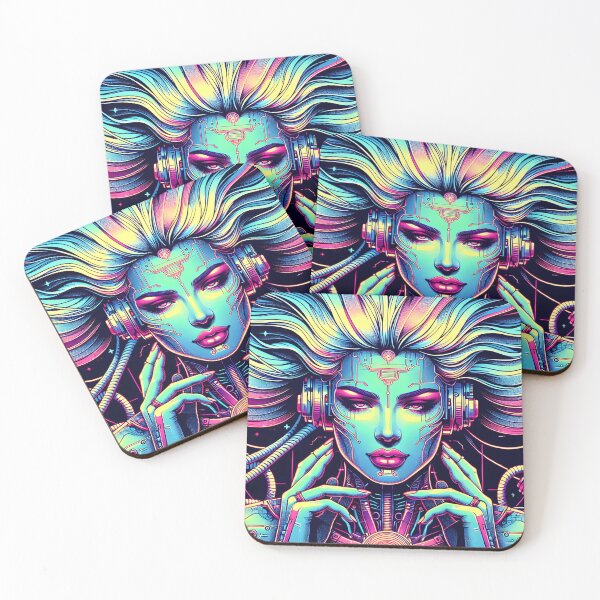 Item preview, Futuristic Neon Cyborg Art designed and sold by SportyAndArtful.