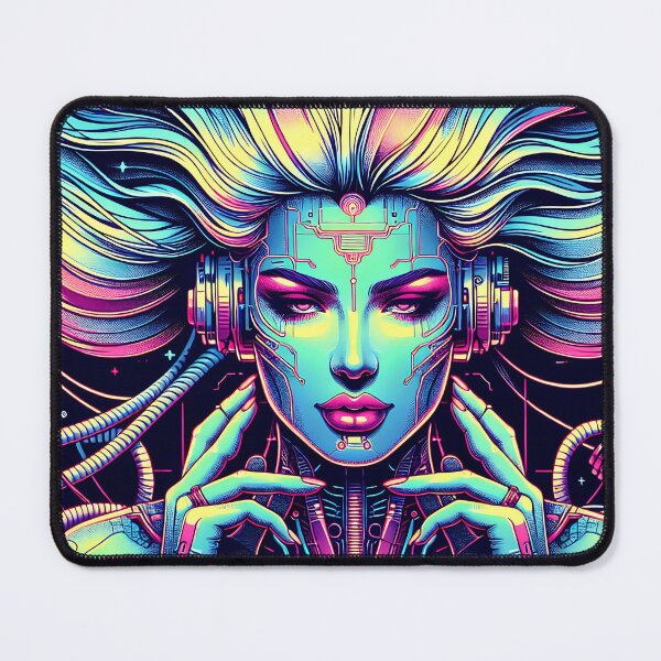 Item preview, Futuristic Neon Cyborg Art designed and sold by SportyAndArtful.
