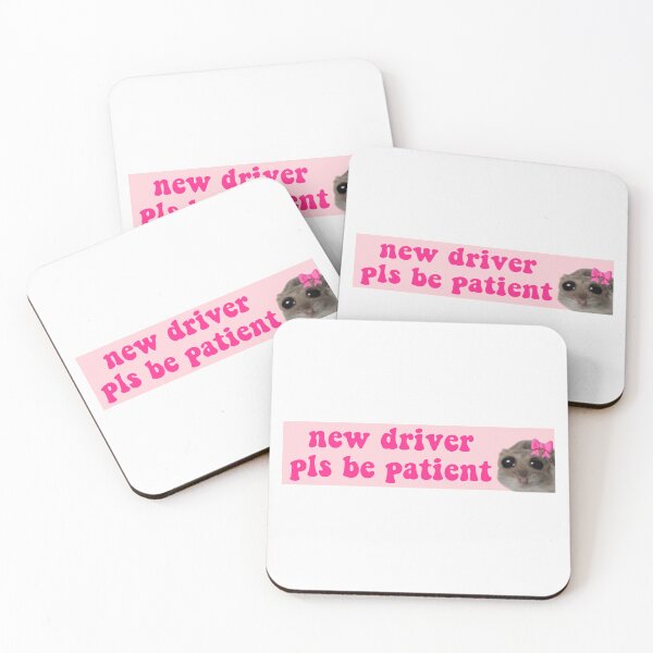 Item preview, New driver please be patient tiktok Coquette Sad hamster meme designed and sold by vyascreations.