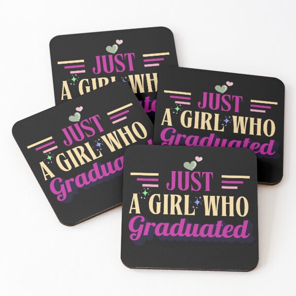 Item preview, Just A Girl Who Graduated Typographic Colorful Graduate Girls Design designed and sold by Raise2Shine.