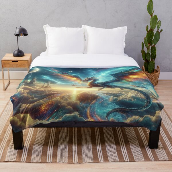 Item preview, Flying fantasy dragon in a futuristic setting designed and sold by BlueGnome.