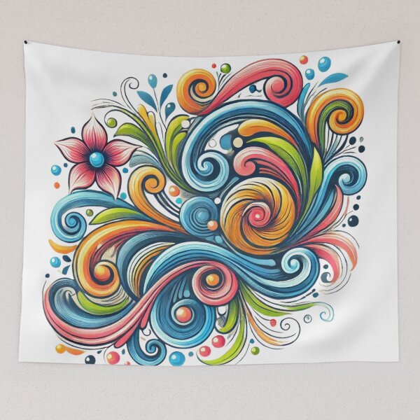 Item preview, Spirals and Flowers designed and sold by FusiTink.