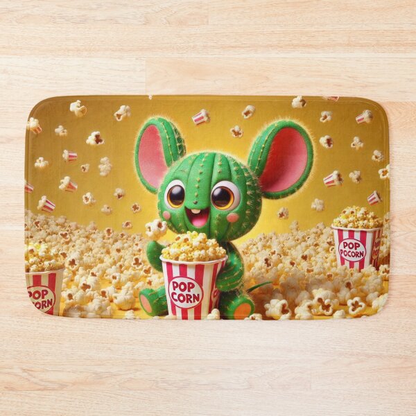 Item preview, Popcorn Party with a Cactus Mouse designed and sold by Sillytoe.