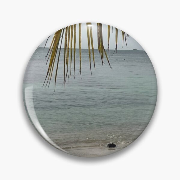 Item preview, calm cloudy day at beach under coconut tree designed and sold by USCOLstore.
