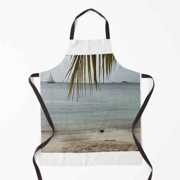 Item preview, calm cloudy day at beach under coconut tree designed and sold by USCOLstore.