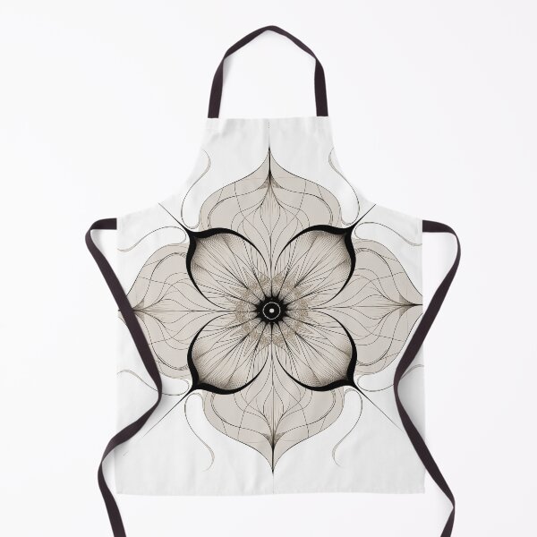 Item preview, Minimalist floral fractal line art sephia designed and sold by alpacawerks.