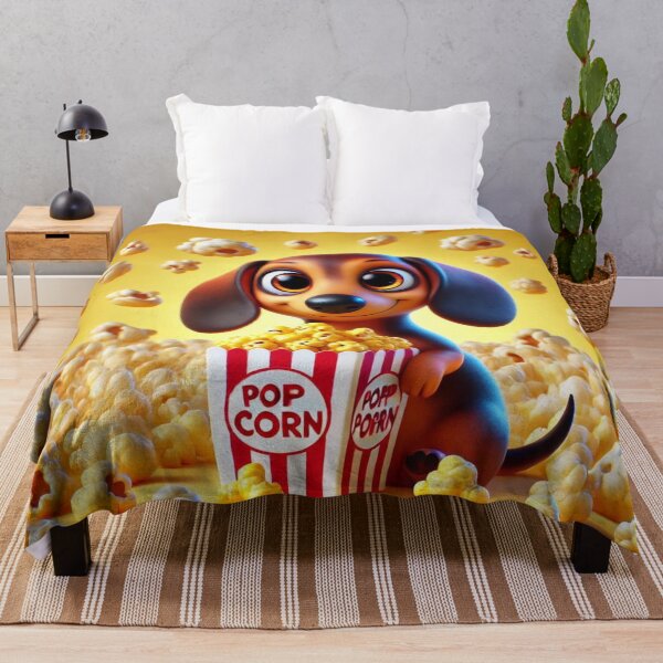 Item preview, Popcorn Delight with a Playful Dachsador Pup designed and sold by Sillytoe.