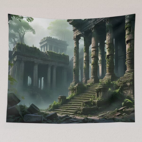 Item preview, Ruined Forgotten Ancient City Digital Art designed and sold by Bunmigraphics .