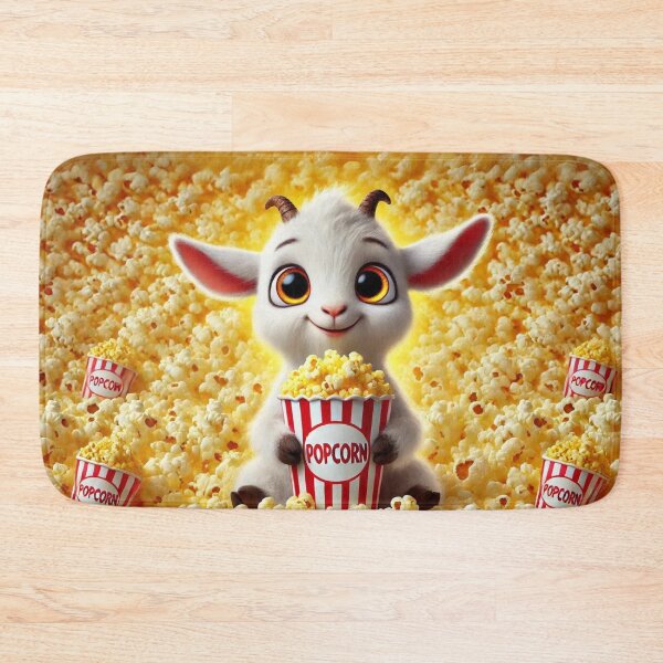 Item preview, Popcorn Delight with an Adorable Fainting Goat designed and sold by Sillytoe.