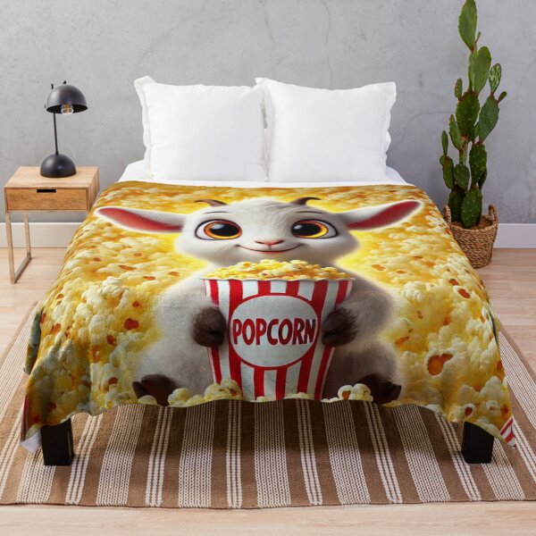Item preview, Popcorn Delight with an Adorable Fainting Goat designed and sold by Sillytoe.