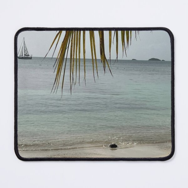 Item preview, calm cloudy day at beach under coconut tree designed and sold by USCOLstore.
