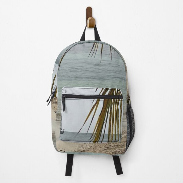 Item preview, calm cloudy day at beach under coconut tree designed and sold by USCOLstore.