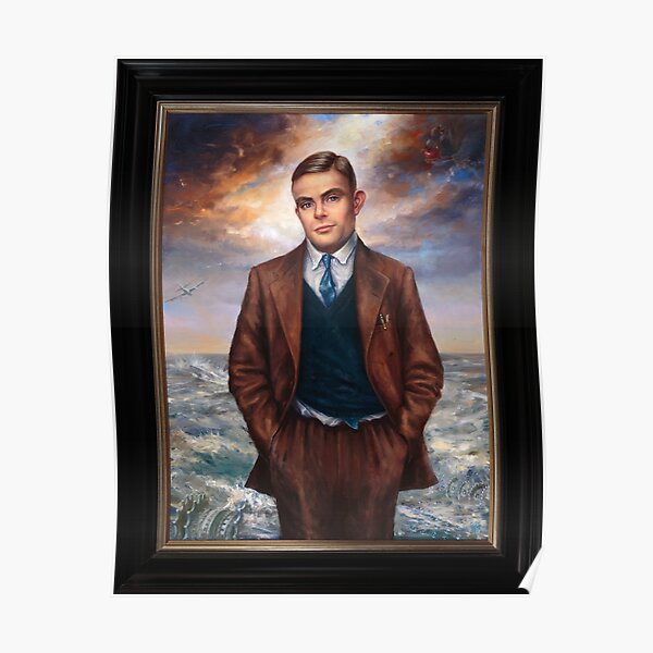 "Alan Turing" by Maxime Xavier Poster