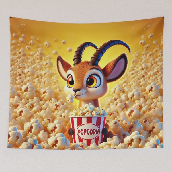 Item preview, Popcorn Party with an Adorable Ibex designed and sold by Sillytoe.