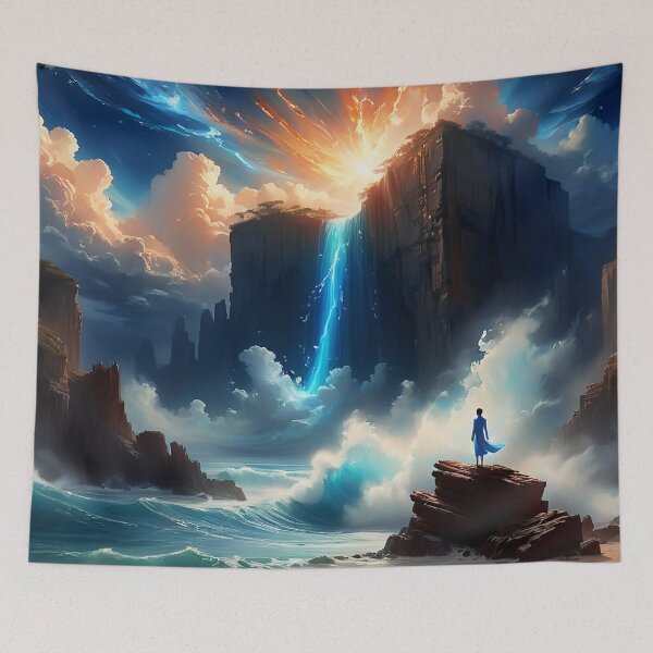 Item preview, Fantasy Hero Landscape Cartoon Digital Art designed and sold by Bunmigraphics .
