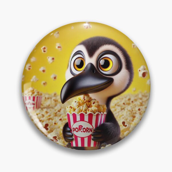 Item preview, Popcorn Delight with a Cute Jabiru designed and sold by Sillytoe.