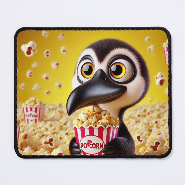Item preview, Popcorn Delight with a Cute Jabiru designed and sold by Sillytoe.