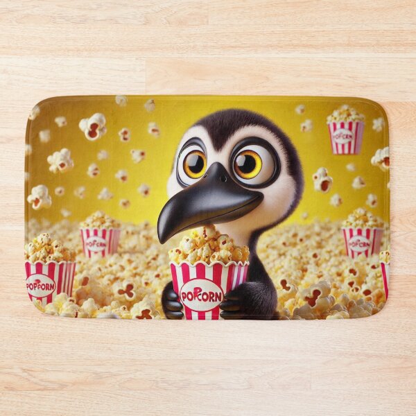 Item preview, Popcorn Delight with a Cute Jabiru designed and sold by Sillytoe.
