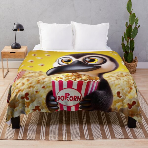 Item preview, Popcorn Delight with a Cute Jabiru designed and sold by Sillytoe.