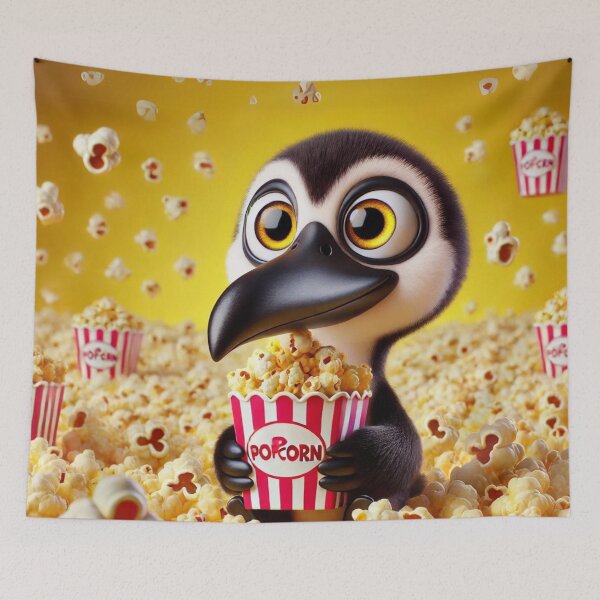 Item preview, Popcorn Delight with a Cute Jabiru designed and sold by Sillytoe.