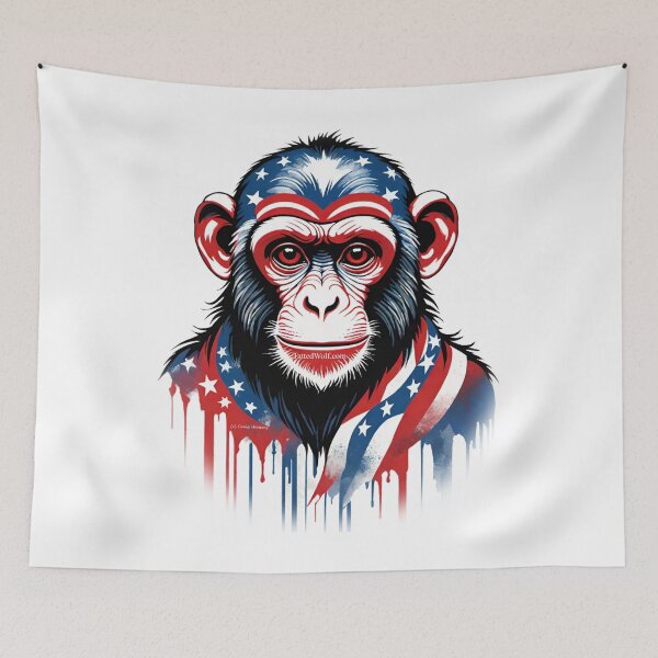 Item preview, Patriotic Tatted Monkey designed and sold by TattedWolf.