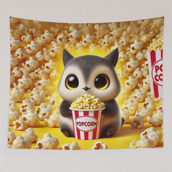 Item preview, Popcorn Party with a Cute Kagu designed and sold by Sillytoe.
