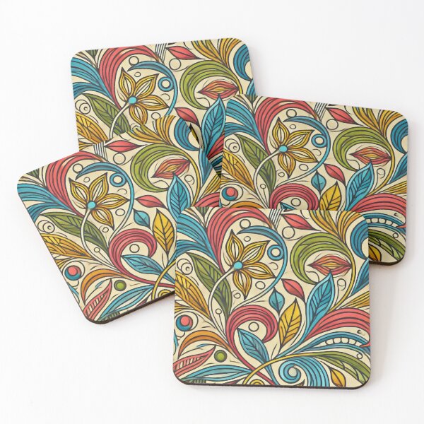 Item preview, Title: Colorful Abstract Floral Pattern - Artistic and Vibrant Design designed and sold by Marinaso.