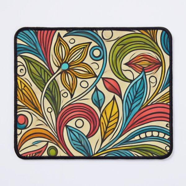 Item preview, Title: Colorful Abstract Floral Pattern - Artistic and Vibrant Design designed and sold by Marinaso.