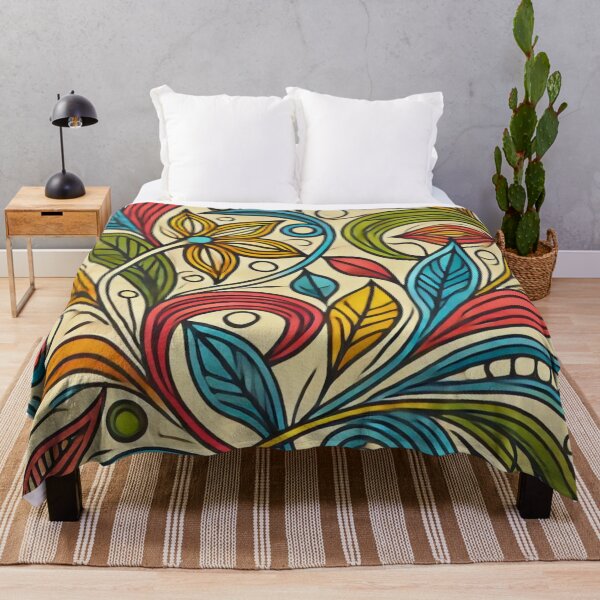 Item preview, Title: Colorful Abstract Floral Pattern - Artistic and Vibrant Design designed and sold by Marinaso.