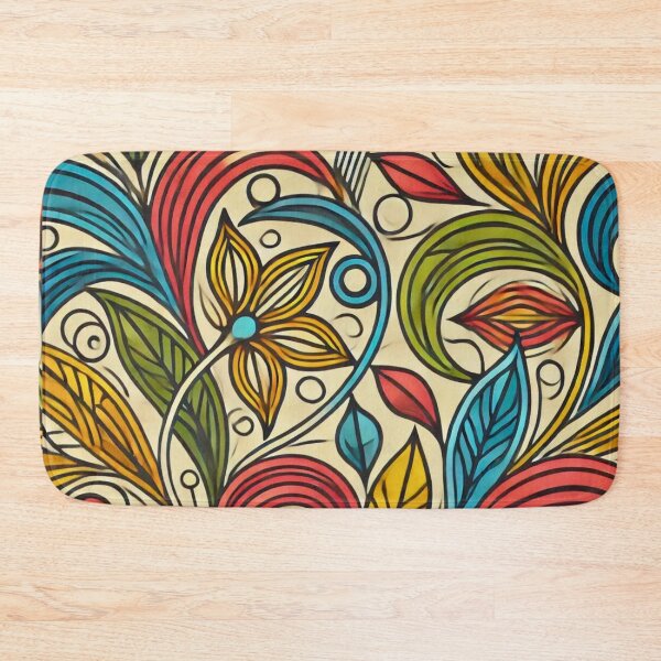 Item preview, Title: Colorful Abstract Floral Pattern - Artistic and Vibrant Design designed and sold by Marinaso.