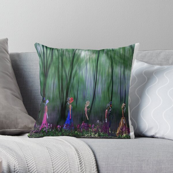 Flora day dancers in Helston Cornwall Throw Pillow