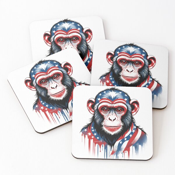 Item preview, Patriotic Tatted Monkey designed and sold by TattedWolf.