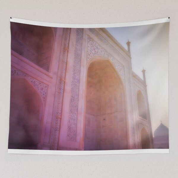 Item preview, A Magic Mist Surrounds The Exterior Facade Of The Taj Mahal, One Of The 7 Wonders Of The World, In The Incredible India designed and sold by Vivvismak.