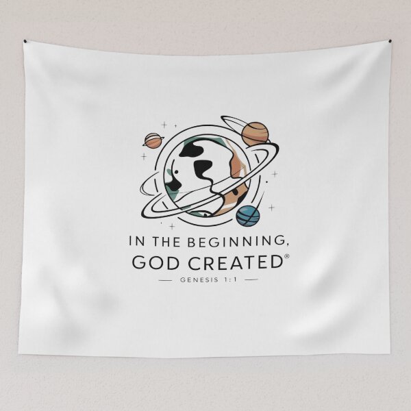 Item preview, In the Beginning God Created, Genesis 1:1 designed and sold by Faithloveshop.