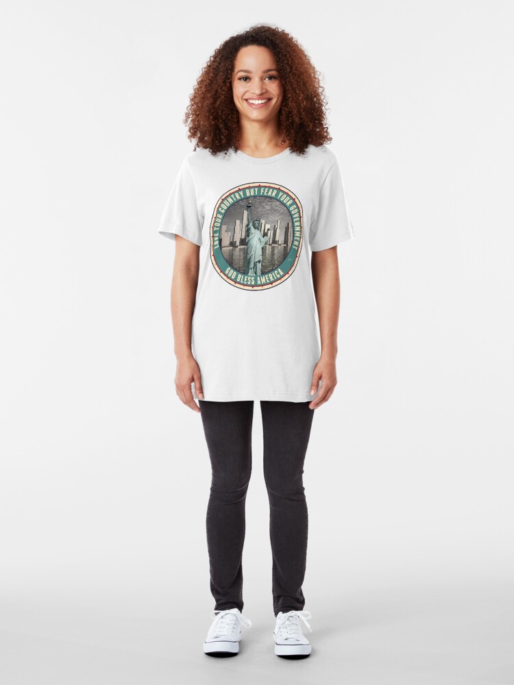Alternate view of Fear Your Government Slim Fit T-Shirt